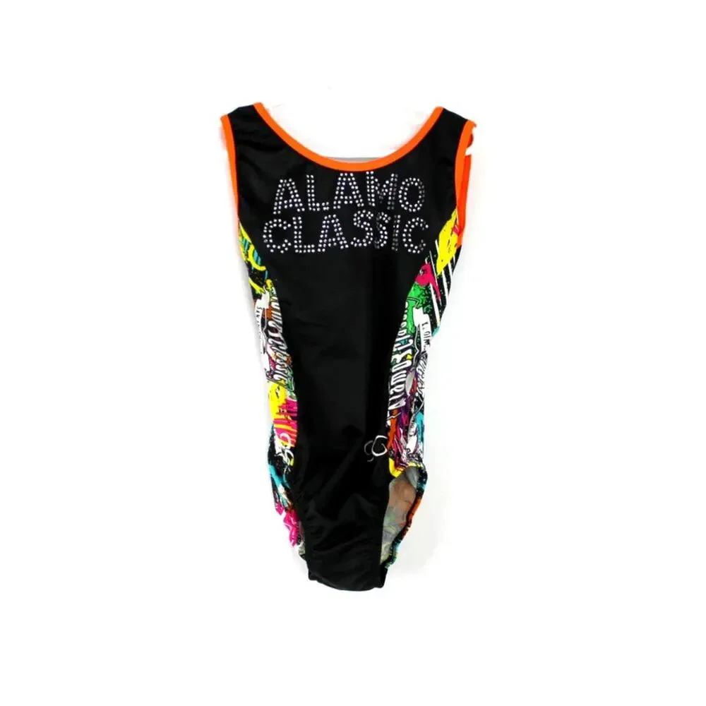 Gilling Rhinestone Embellished Gymnastic's Leotard Girl's 14